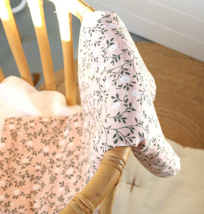 Dusty Pink Blossoms Swaddle/Muslin Cloth