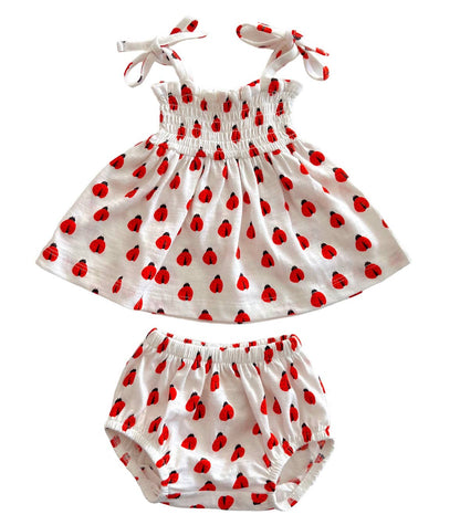 Ladybug / Organic Smocked Set