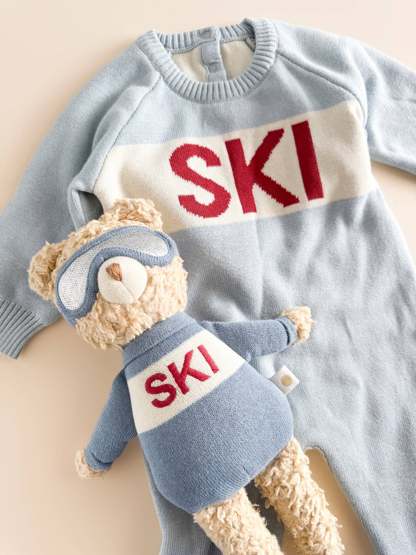 Ski Sweater Knit Baby Romper