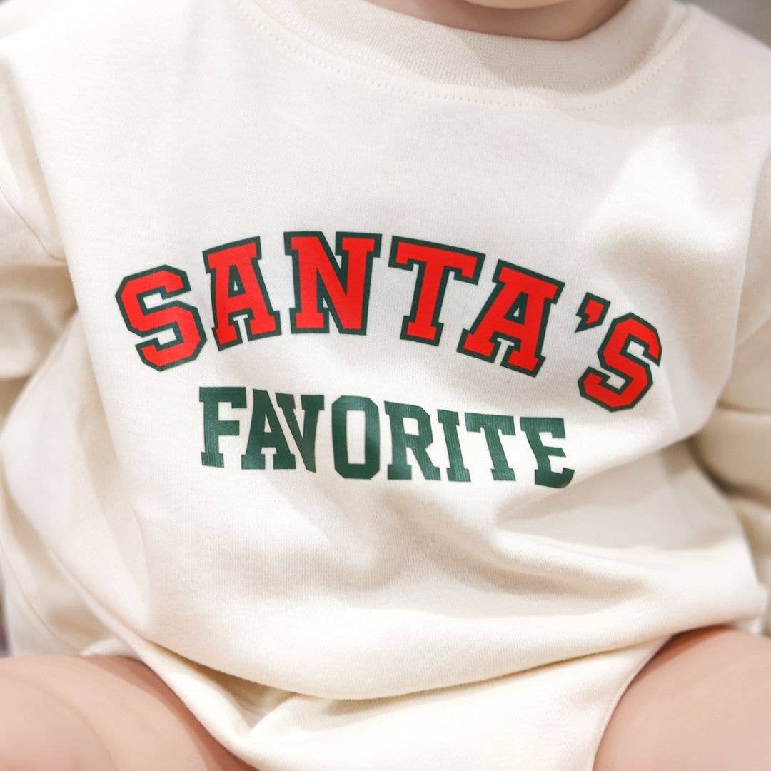 Santa's Favorite Christmas Long Sleeve Romper - view 3