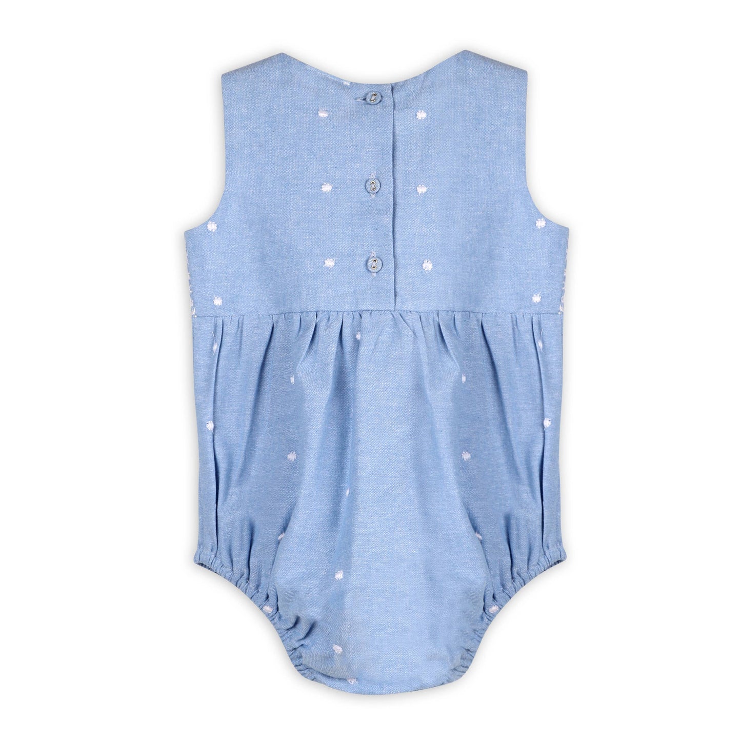 Kaia Chambray Bubble Baby Romper + Headband