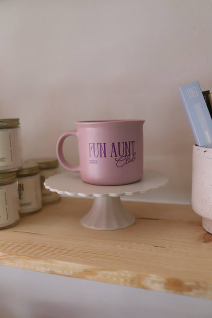 Fun Aunt Club 14oz Ceramic Mug, Campfire Mug