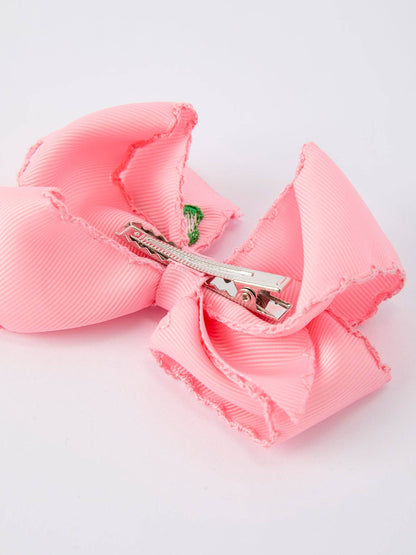 St. Patrick Shamrock Pink Hair Bow