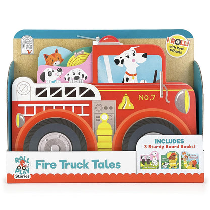 Fire Truck Tales Interactive Rolling Slipcase with 3 Books