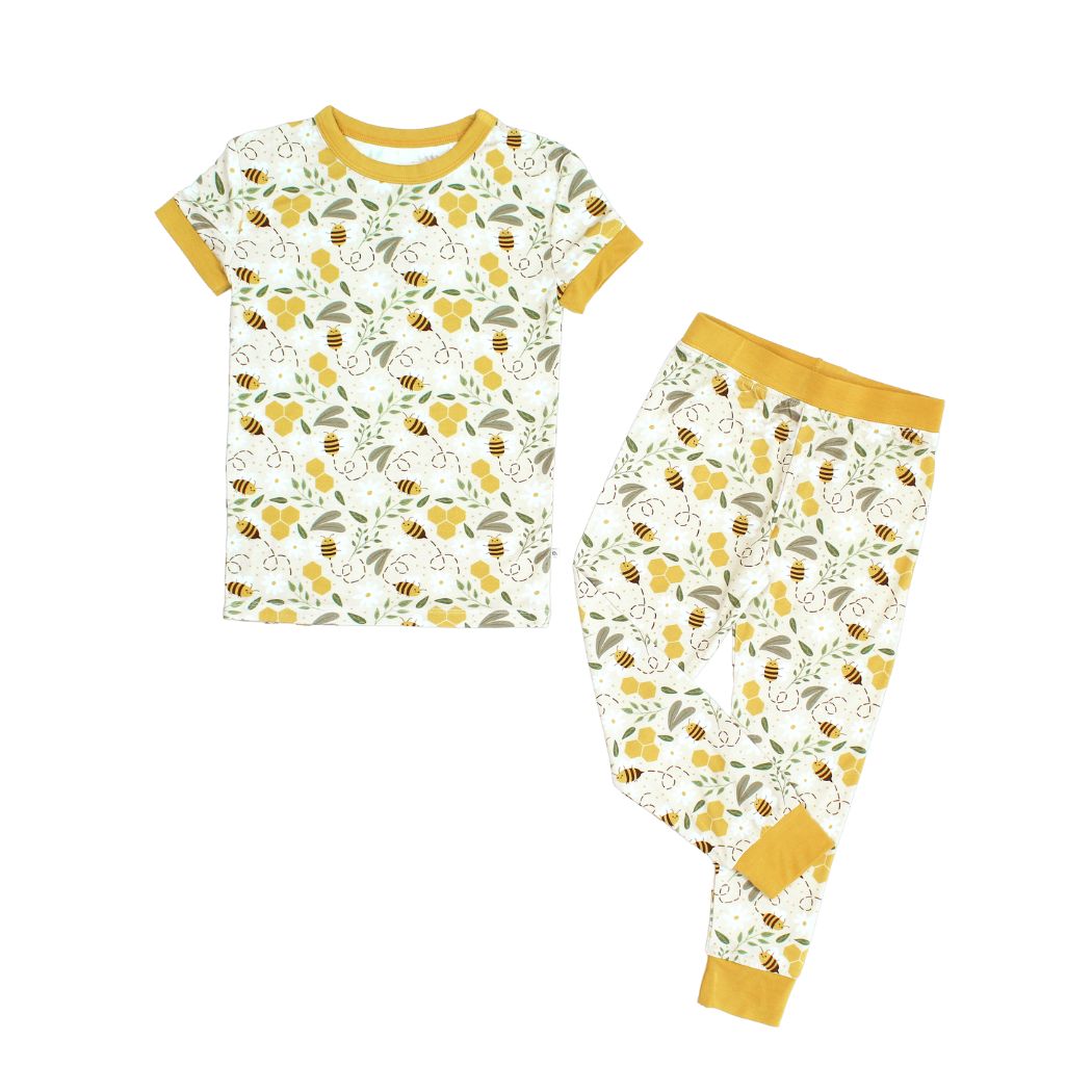 Happy Honey Bees Bamboo Short Sleeve Pajama Set