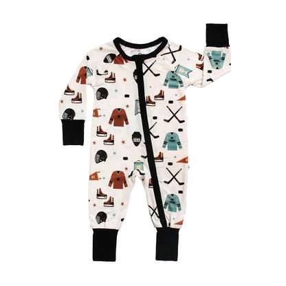 Hat Trick Hockey Bamboo Convertible Footie Romper
