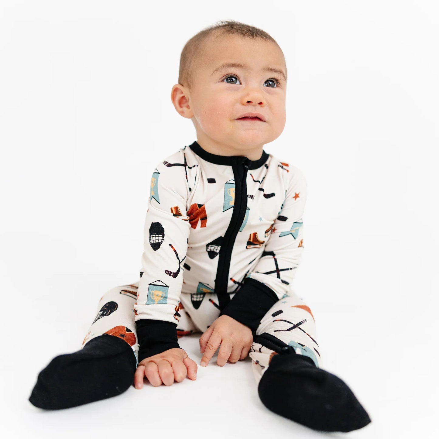 Hat Trick Hockey Bamboo Convertible Footie Romper