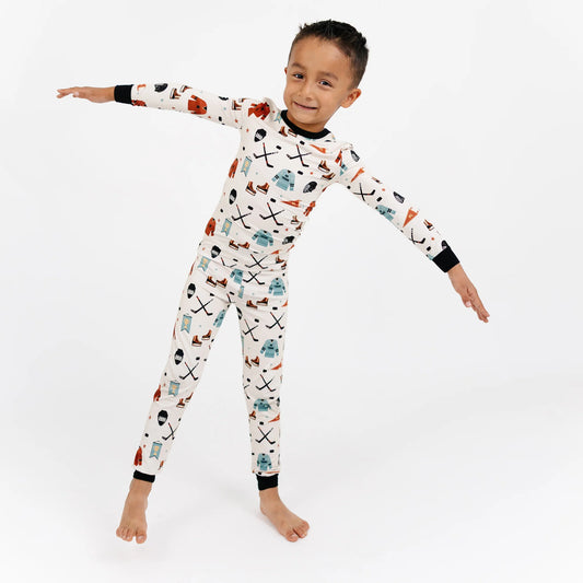 Hat Trick Hockey Two-Piece Bamboo Pajama Set