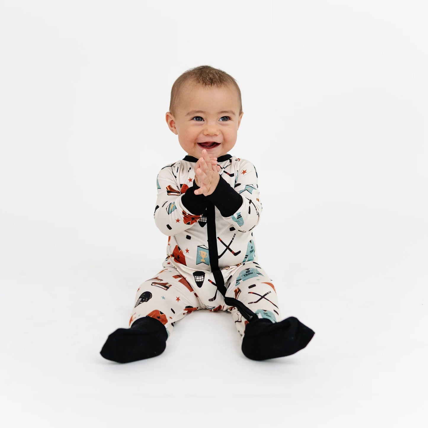 Hat Trick Hockey Bamboo Convertible Footie Romper