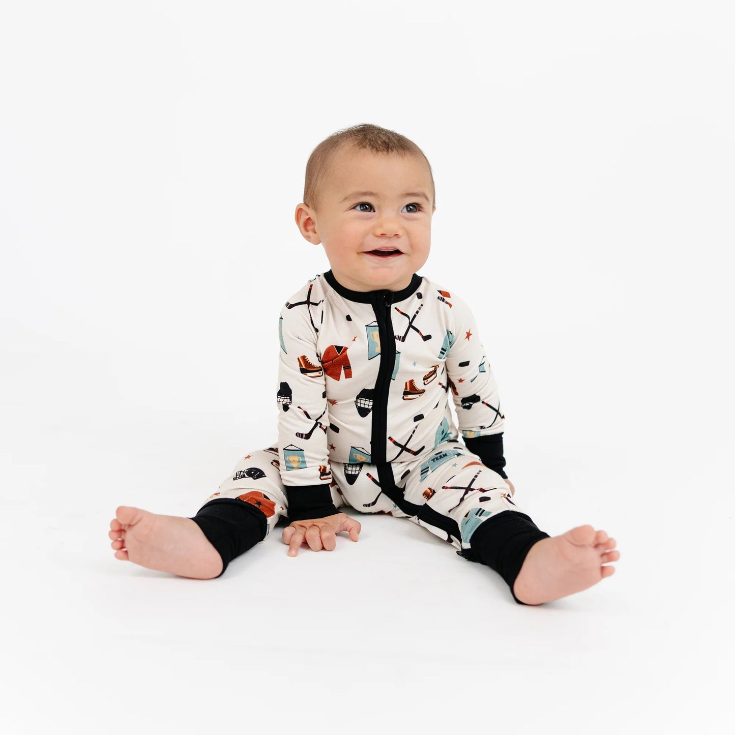 Hat Trick Hockey Bamboo Convertible Footie Romper