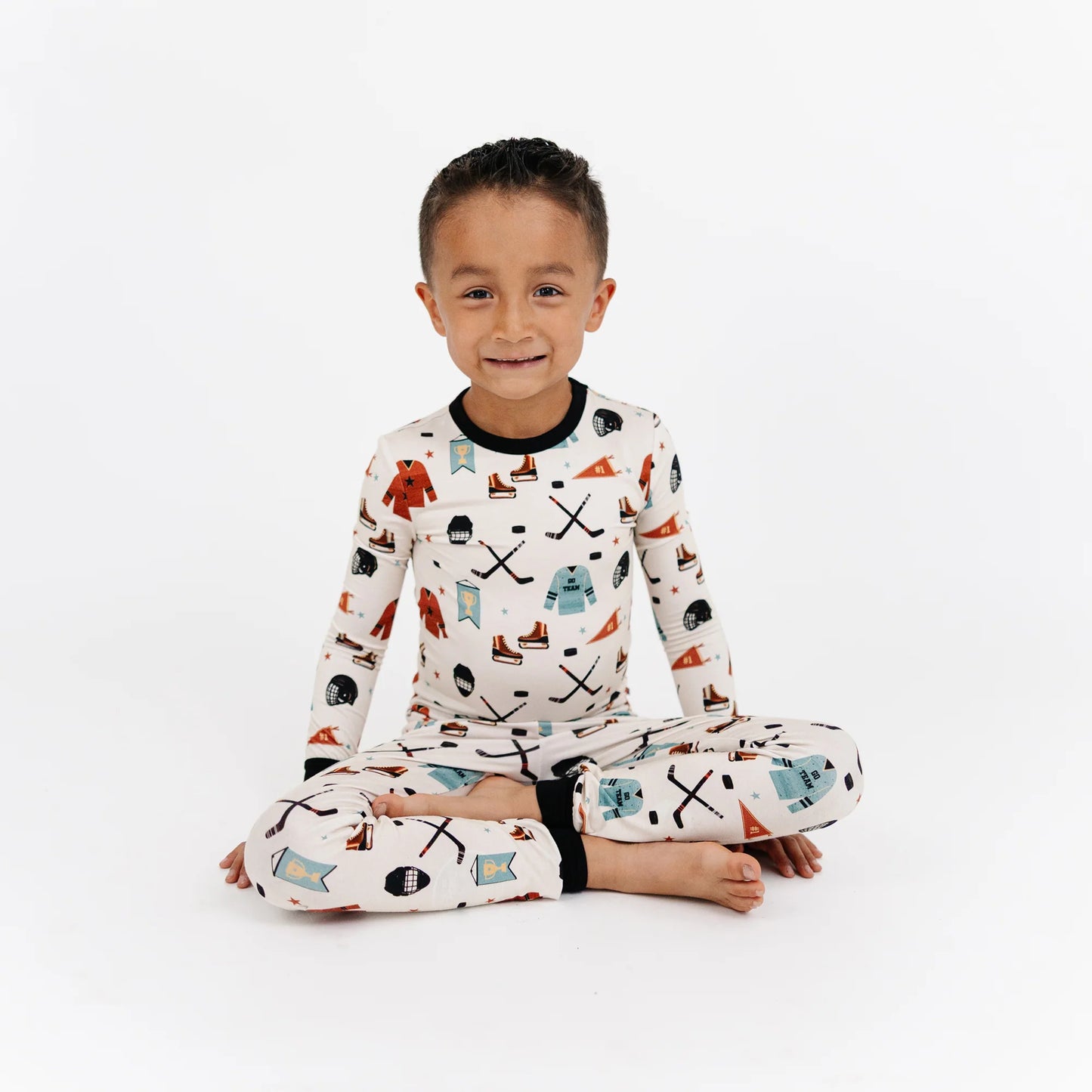 Hat Trick Hockey Two-Piece Bamboo Pajama Set