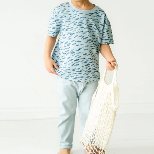 Organic Tee & Pants Set - Minnow