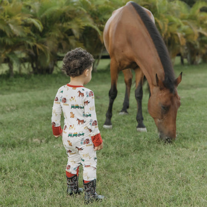 On the Farm Bamboo Convertible Baby Pajama