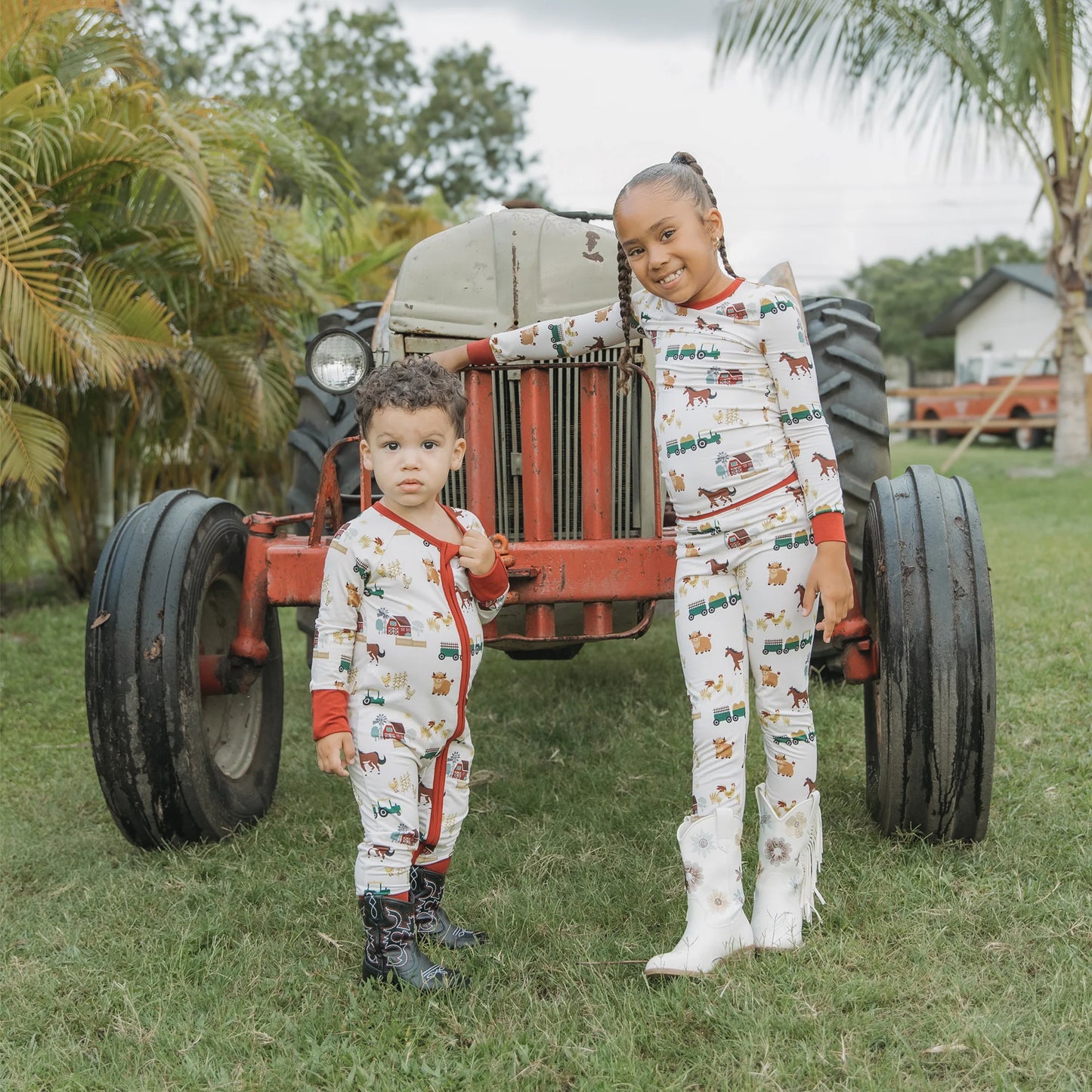 On the Farm Bamboo Convertible Baby Pajama