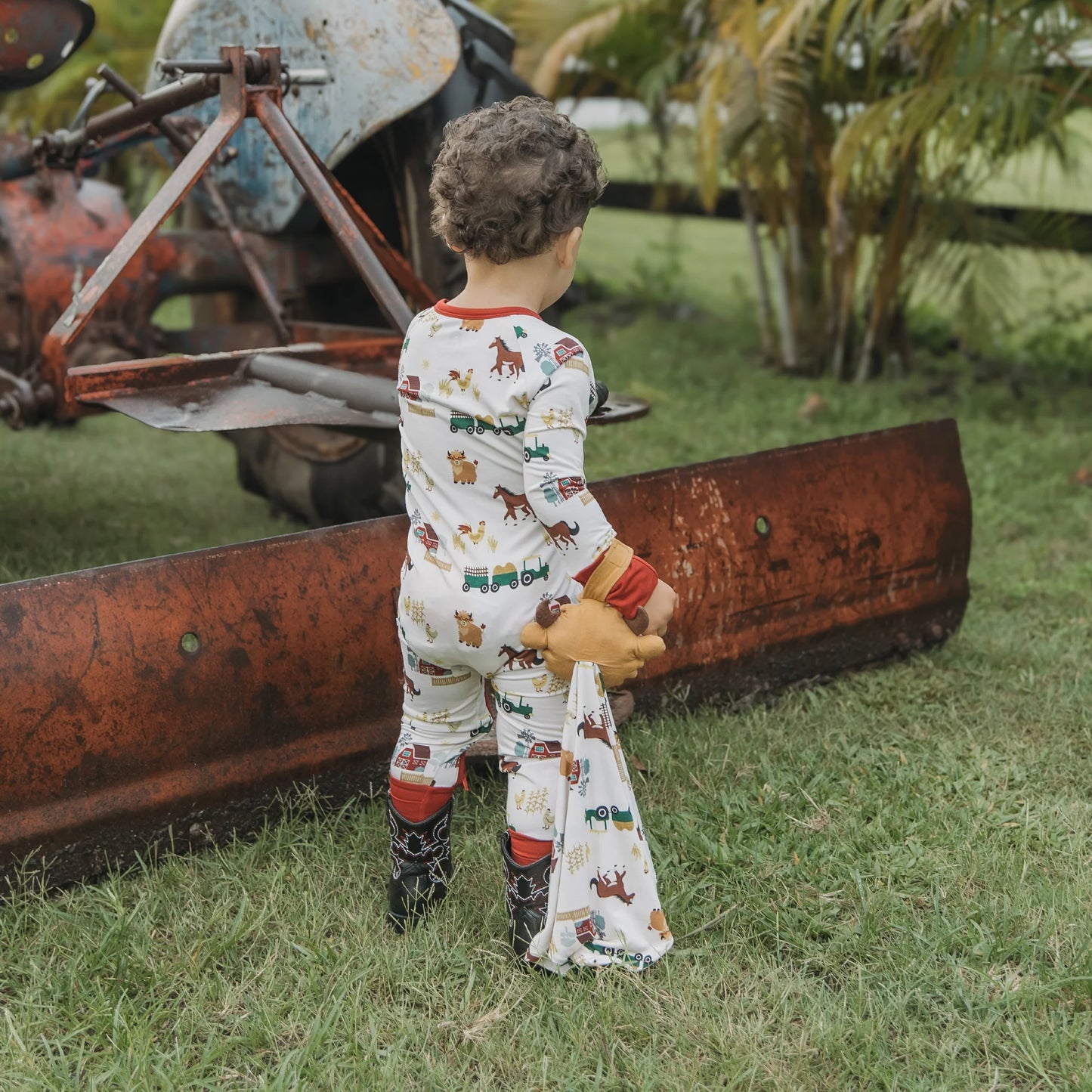On the Farm Bamboo Convertible Baby Pajama
