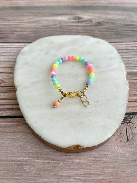 14K Gold Filled Bracelet - Neon Rainbow