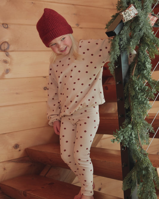 Spongey Knit Set Ruby Dots