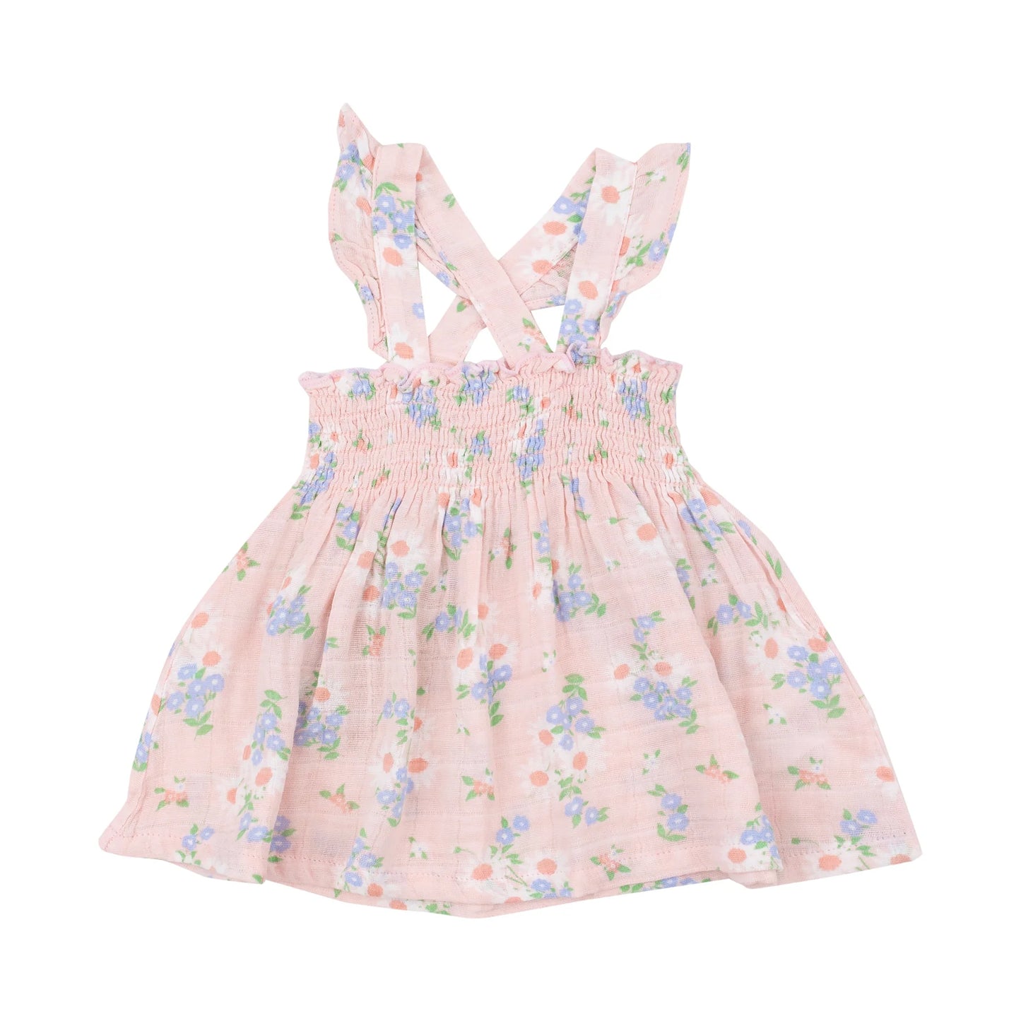 Ruffled Strap Smocked Top and Diaper Cover, Gathering Daisies