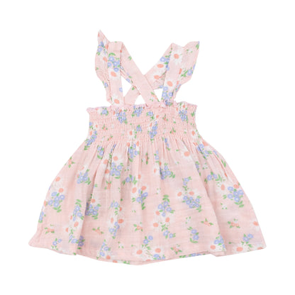 Ruffled Strap Smocked Top and Diaper Cover, Gathering Daisies