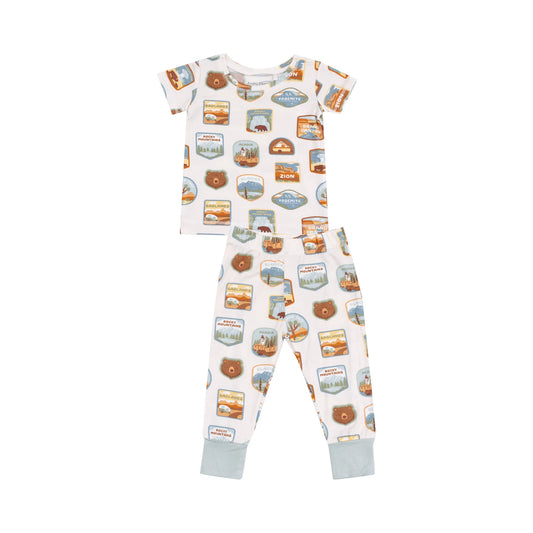 National Park Patches Short Sleeve Loungewear Set