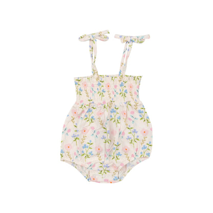 Tie Strap Smocked Bubble, Simple Pretty Floral