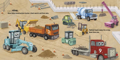 10 Little Construction Trucks Board Book