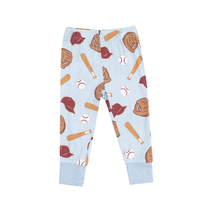 Baseball Short Sleeve Loungewear Set