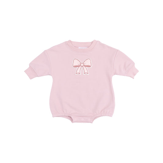 Sweatshirt Bubble With Chenille Patch - Bow French Terry