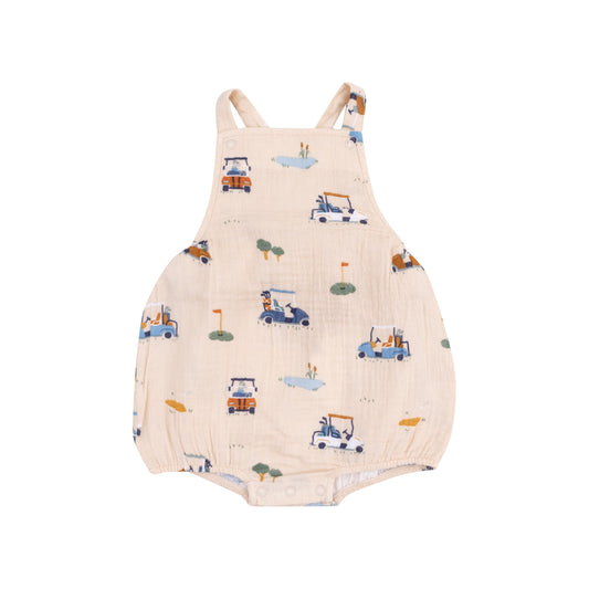 Golf Cart Cuties Sunsuit - Oatmeal