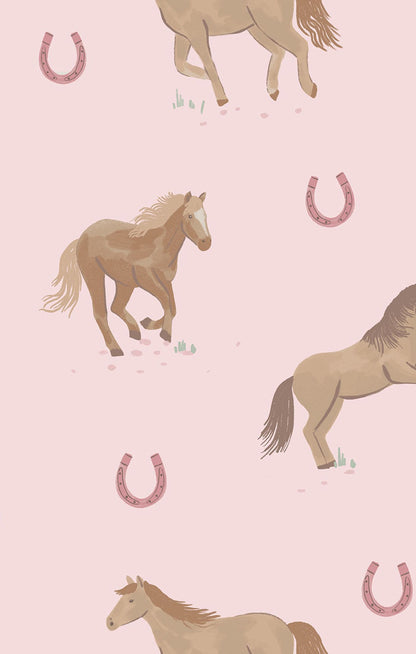 Horses Pink Twirly Dress