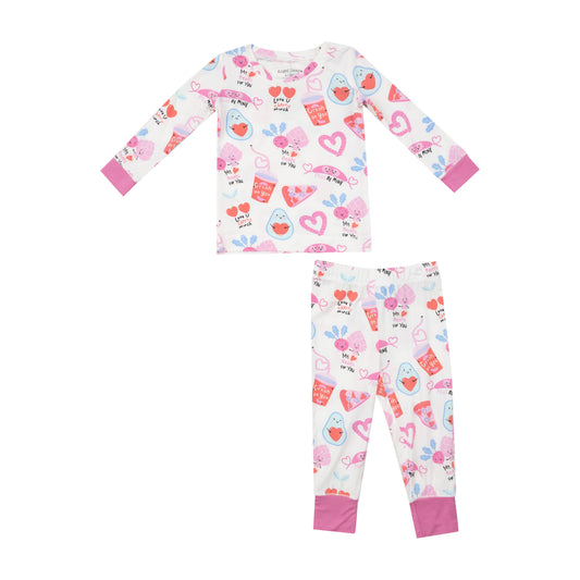 Love You Foodie Much Pink Loungewear Set