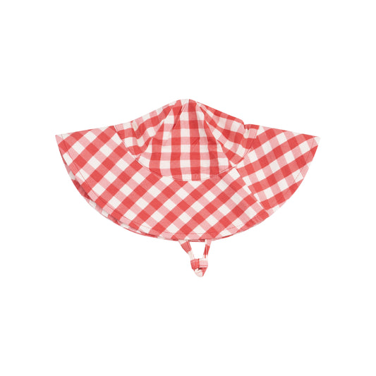 Wide Brim Sunhat - Strawberry Gingham