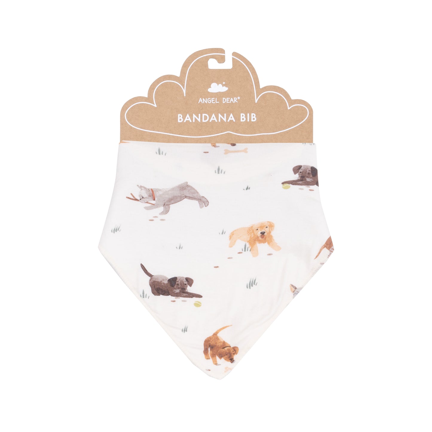 Bandana Bib - Watercolor Puppies