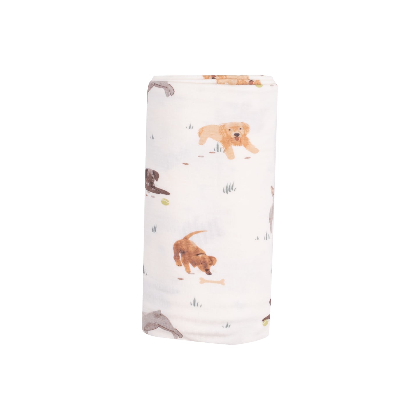 Watercolor Puppies Swaddle Blanket