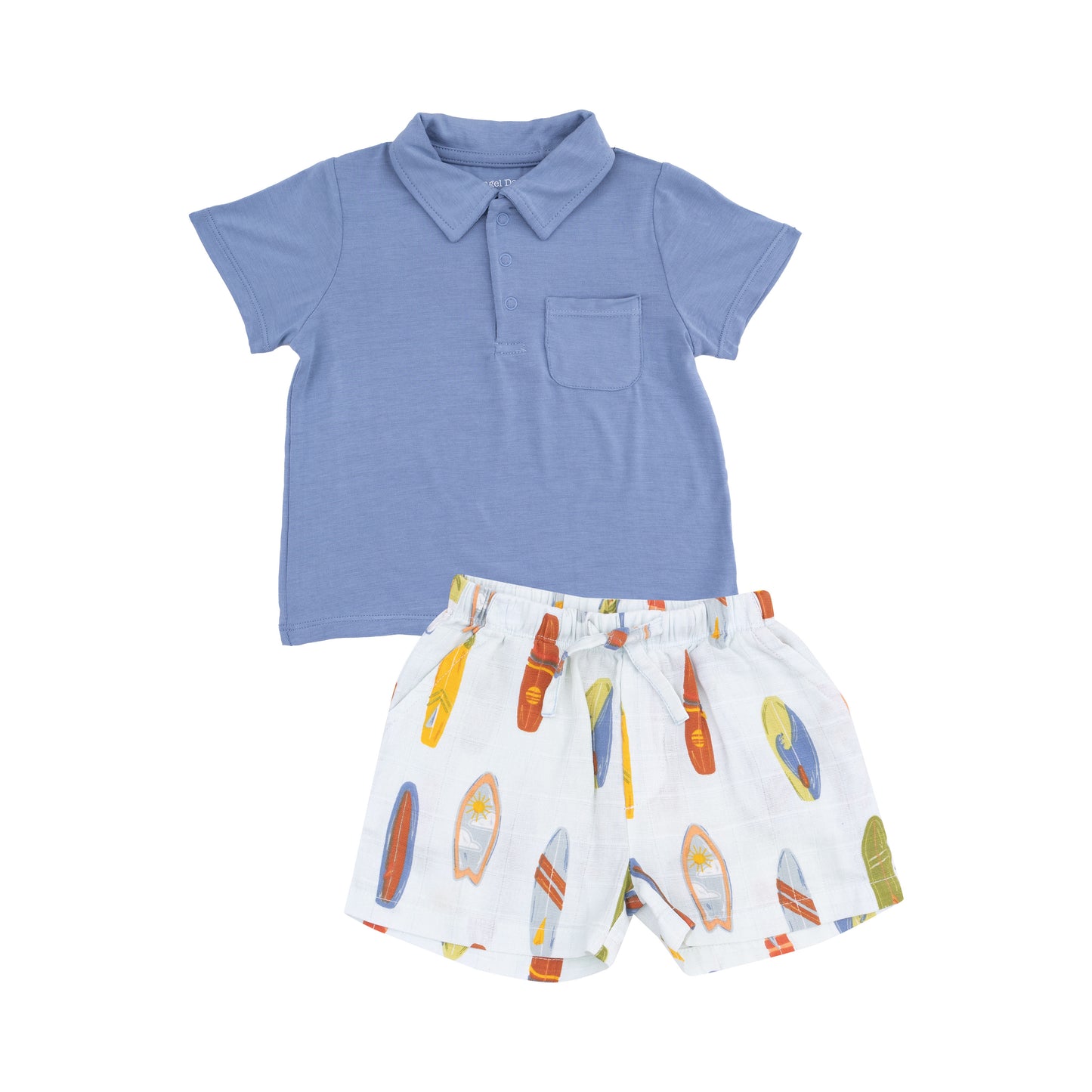 Vintage Surfboards - Polo Shirt and Muslin Short Set