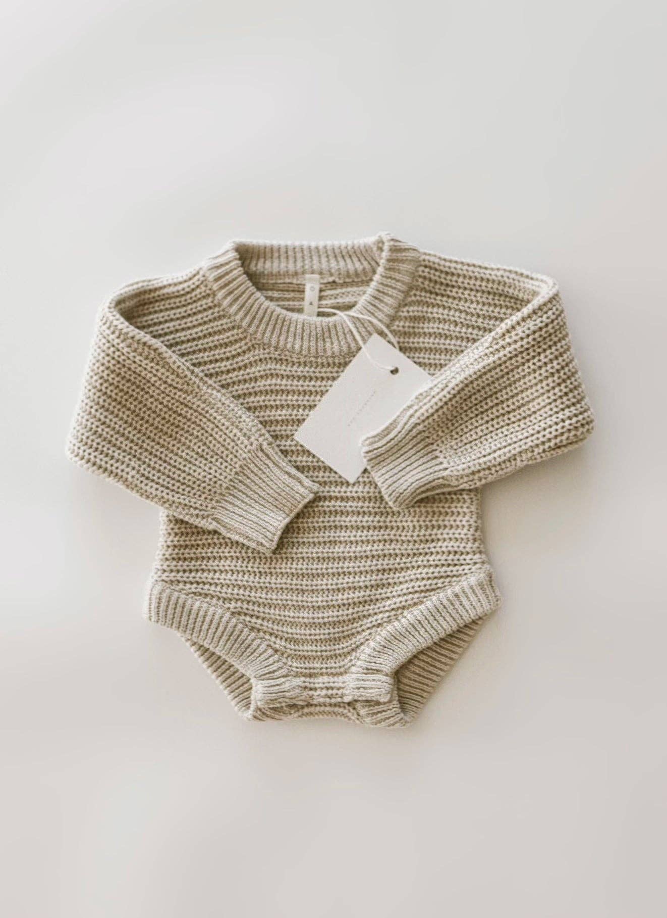 Chunky Knit Onesie ‘Biscotti’