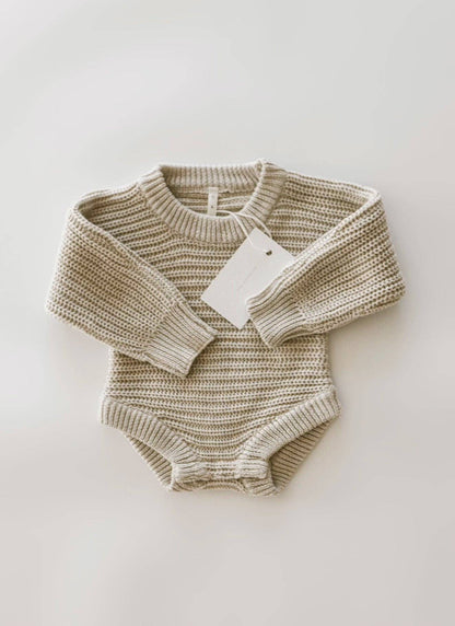 Chunky Knit Onesie ‘Biscotti’