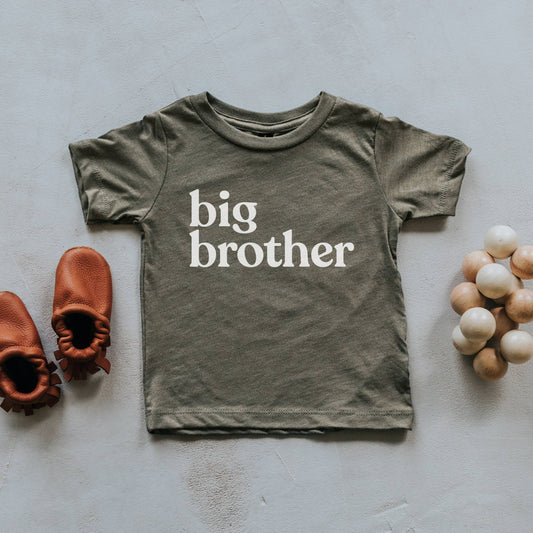 Olive Big Brother Kids Tee