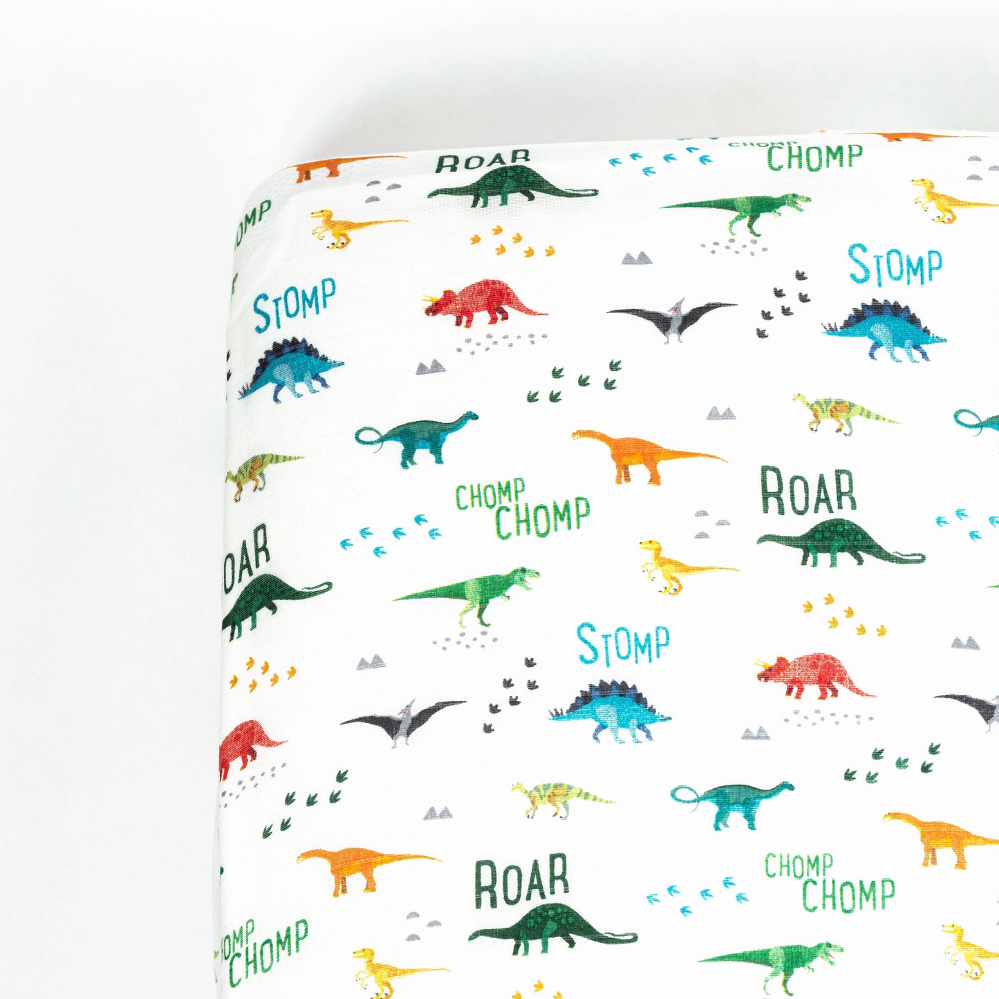 Modern Dino Bamboo Muslin Crib Sheet