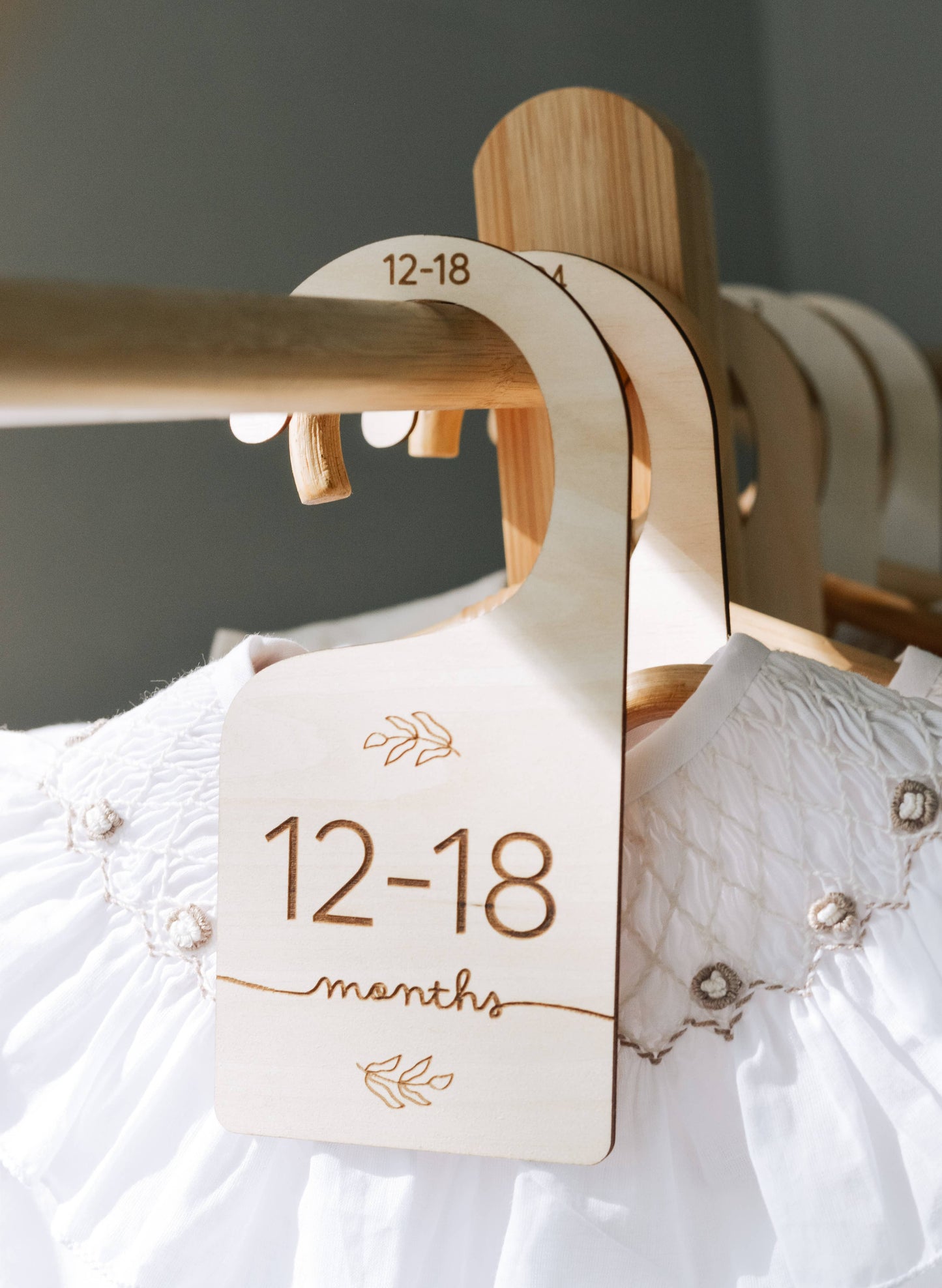 Wooden Baby Hanging Closet Dividers for Nursery Wardrobe