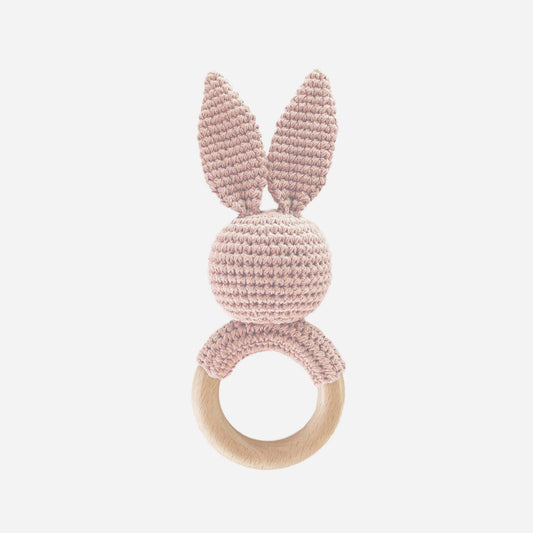 Pink Bunny | Cotton Crochet Rattle Teether