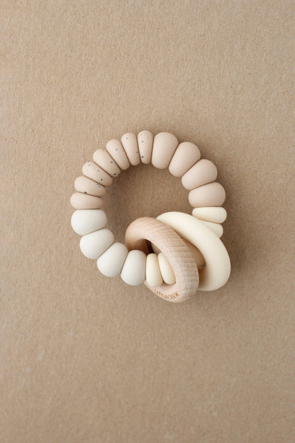 Rattle Teether - Beige