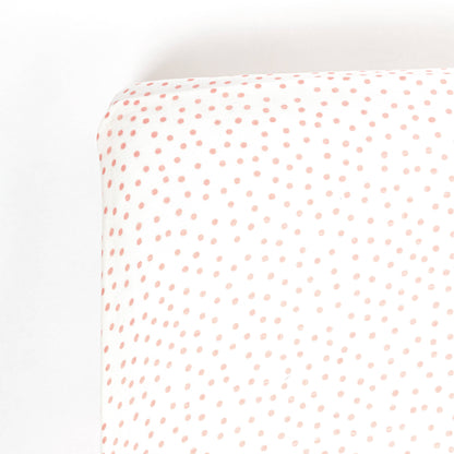 Blush Dots Bamboo Muslin Crib Sheet