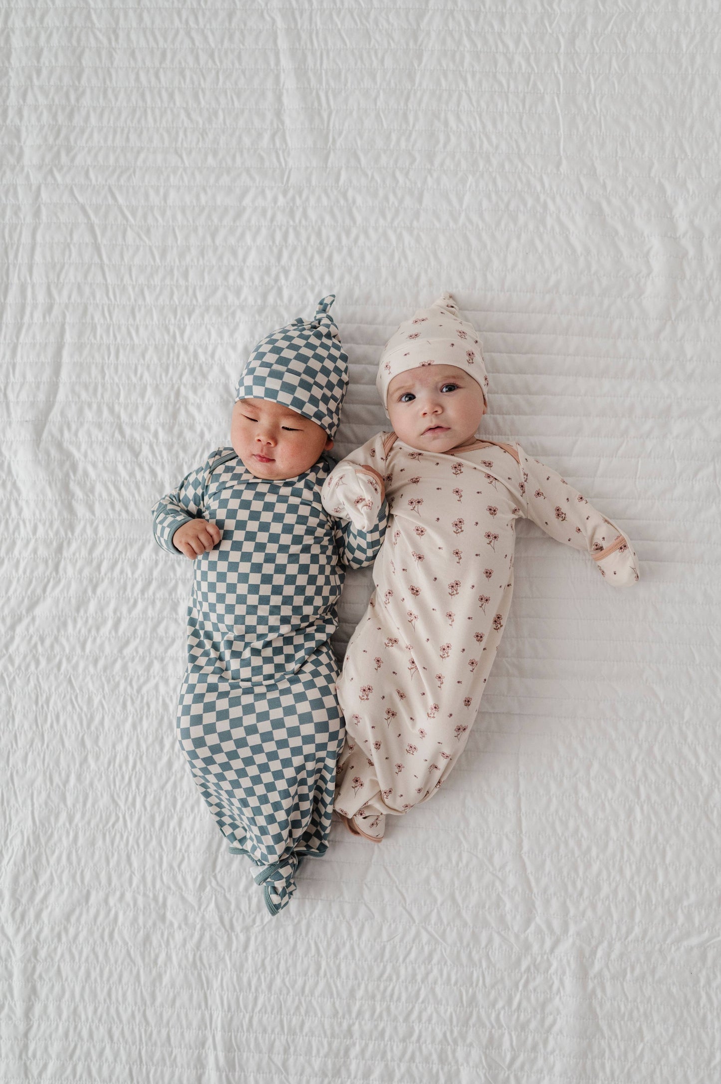 Mini Floral Knotted Sleeper Set