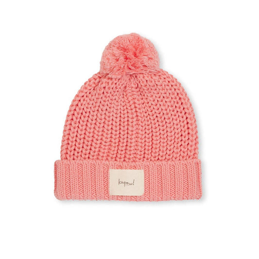 Bubblegum Knit Pom Pom Beanie