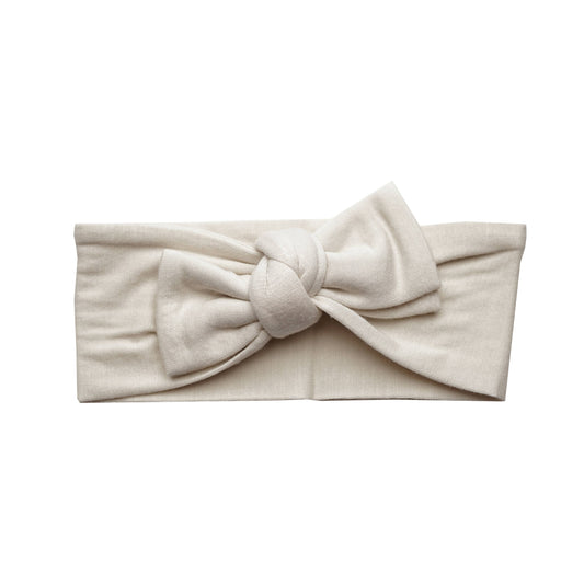 Sand Dollar Cream Bamboo Headband Bow