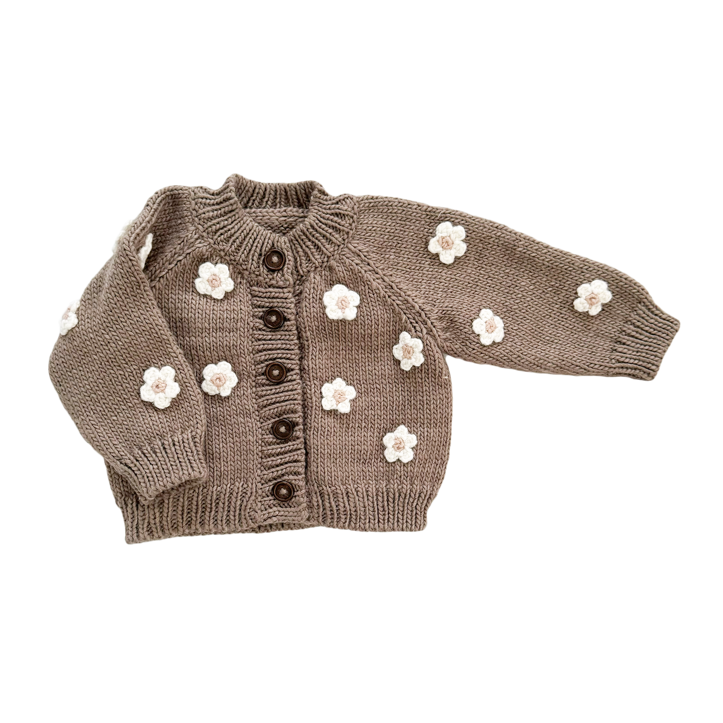 Flower Cardigan, Tan