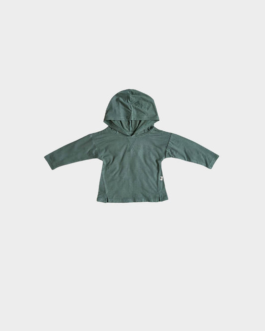 Boy's Jersey Hoodie in Pine