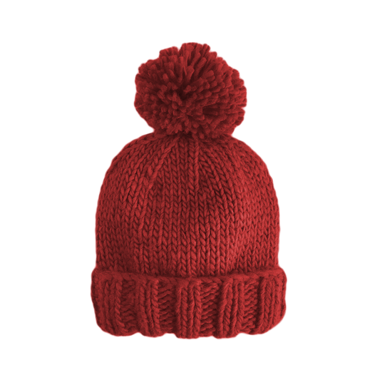 Classic Pom Hat, Red