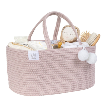 Rope Diaper Caddy | Vintage Rose